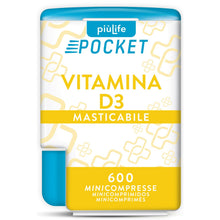 Carica l'immagine nel visualizzatore di Gallery, Vitamina D3 2000 UI (50 mcg) PiùLife, 600 Mini Compresse
