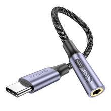 Carica l'immagine nel visualizzatore di Gallery, MOSWAG Adattatore USB C Jack Adattatore Cuffie con DAC in Nylon Intrecciato