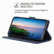 Carica l'immagine nel visualizzatore di Gallery, Custodia Cover per Motorola Moto G84 5G, [Funzione Stand] Premium Pu Flip Cover con Chiusura Magnetica. Blu Scuro
