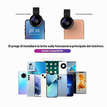 Carica l'immagine nel visualizzatore di Gallery, Obiettivo per smartphone universali, 2 in 1 Obiettivo per cellulare, Macro 12,5x, Grandangolare 0,45x, Obiettivi macro,p