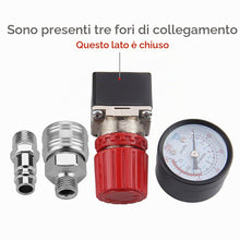 Carica l'immagine nel visualizzatore di Gallery, 1/4 Regolatore di Pressione Aria - Preciva standard UE Interruttore valvola con manometro 175 PSI per compressore d'aria