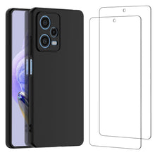 Carica l'immagine nel visualizzatore di Gallery, NEW'C Cover Nero per Xiaomi Redmi Note 12 Pro+ 5G + 2x Pellicole, Antiurto