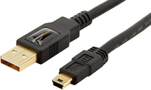 Carica l'immagine nel visualizzatore di Gallery, Amazon Basics Cavo USB-A 2.0 maschio/Mini USB B (0.9 m) per Personal computer, Nero