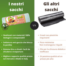 Carica l'immagine nel visualizzatore di Gallery, 60 Sacchi Umido 50x60 cm - Shopper Biodegradabili con Manici per la Raccolta Differenziata da interno - sacchi umido per