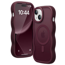 Carica l'immagine nel visualizzatore di Gallery, Custodia Magnetica per iPhone 13/14, Ondulata, Opaca, Bordeaux