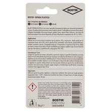 Carica l'immagine nel visualizzatore di Gallery, Bostik Ripara Plastica, stucco bicomponente per il restauro di materiali in plastica blister 56gr