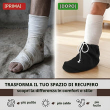 Carica l'immagine nel visualizzatore di Gallery, Copri Gesso Gamba Lavabile, Calzino Protettivo Regolabile con Coulisse per Piede e Dita, Copertura Traspirante per Tutto
