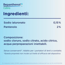Carica l'immagine nel visualizzatore di Gallery, Bepanthenol Collirio, Lacrime Artificiali Occhi Secchi, Ialuronico, 10ml