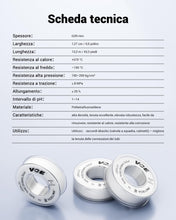 Carica l'immagine nel visualizzatore di Gallery, VCELINK Teflon Idraulico In PTFE, Bianco, Tubi, Rubinetti, 6 Rotoli