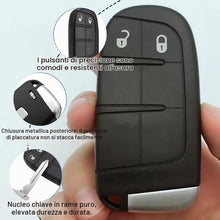 Carica l'immagine nel visualizzatore di Gallery, Guscio Chiave Auto Cover Telecomando Ricambio con 2 Tasti e Lama Vergine Cover Chiave Compatibile con Fiat 500X Freemont