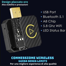 Carica l'immagine nel visualizzatore di Gallery, Adattatore Wireless CarPlay &amp; Android Auto per Auto già Cablate - Trasforma il Sistema Multimediale in Wireless, Compati