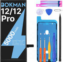 Carica l'immagine nel visualizzatore di Gallery, bokman Batteria per iPhone 12/12 Pro, 5000mAh con Kit di Riparazione