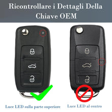 Carica l'immagine nel visualizzatore di Gallery, SUPALAND Guscio Chiave di Ricambio a 3 Tasti Per Telecomando Auto Con Lama Compatibile con VW Polo Golf Eos MK6 Beetle P