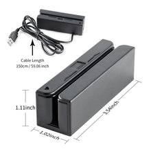 Carica l'immagine nel visualizzatore di Gallery, MSR100 Lettore di carte a banda magnetica USB, Lettore macchina POS per tessere, programmabili e integrazione con varie 