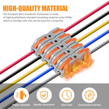 Carica l'immagine nel visualizzatore di Gallery, Flintronic Connettori Elettrici con Polo, 34pz(Aranc Grig）