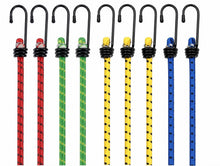 Carica l'immagine nel visualizzatore di Gallery, 10 espansori e tendicinghi, corde in gomma con ganci per il fissaggio, diverse lunghezze, per moto, mobili, auto, bicicl
