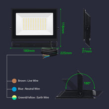 Carica l'immagine nel visualizzatore di Gallery, Aigostar- Faretto led 50W da Esterno,2 Pezzi,bianco naturale,Super illuminoso Faro led da 4500 lumen e 4000k. Faretti le