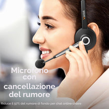 Carica l'immagine nel visualizzatore di Gallery, Wantek Cisco - Cuffie per telefono con microfono, attenuazione del rumore e interruttore mute, RJ9, compatibili con tele