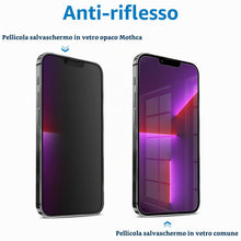 Carica l'immagine nel visualizzatore di Gallery, Mothca Vetro Temperato Privacy Opaco per iPhone 13/13 Pro/ 14/ 16e/ 17e, Full Coverage Incisione Nanostrutturata, Anti-I