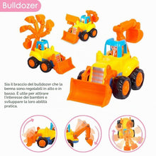 Carica l'immagine nel visualizzatore di Gallery, GoStock Auto Giocattoli Spingi e Vai in Auto Giocattoli di Veicoli di Costruzione Camion per Bambini Regalo per Bambino 