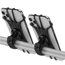 Carica l'immagine nel visualizzatore di Gallery, Kinizuxi Supporto Telefono Bicicletta 2Packs,Universale Supporto Telefono Motociclo,360°Rotabile Silicone Manubrio Suppo