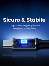 Carica l'immagine nel visualizzatore di Gallery, UGREEN Cavo USB C 100W 20V/5A 90 Gradi Ricarica Rapida (3M)