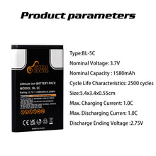 Carica l'immagine nel visualizzatore di Gallery, Pickle Power 2 X1580mAh Batteria BL-5C per Nokia 6230 6330 6263 6267 6270 6555 6600 6630 6670 6680 6681 6682 6820