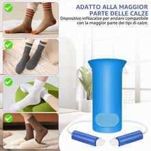 Carica l'immagine nel visualizzatore di Gallery, 1 Pezzi Aiuto per Indossare Calze, Metti Calze per Anziani (Blu)