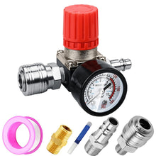 Carica l'immagine nel visualizzatore di Gallery, 1/4 Regolatore di Pressione Aria - Preciva standard UE Interruttore valvola con manometro 175 PSI per compressore d'aria