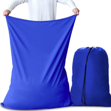 Carica l'immagine nel visualizzatore di Gallery, AiQInu Grandi Sacchi da Biancheria Coulisse Sacco della Biancheria Pieghevole Borsa della Lavanderia, 70 x 115 cm,2 pz-blu