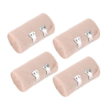 Carica l'immagine nel visualizzatore di Gallery, 4 Rotoli di Bende Elastiche per Bendaggi, Benda Elastica Coesiva Lavabili e Riutilizzabili Tape Kinesiologico con Clip i