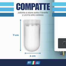 Carica l'immagine nel visualizzatore di Gallery, AQUASKUDO Polifosfati per Caldaia Ricarica - Cartucce Universali per Filtro Anticalcare Made in Italy - 6 Ricariche Poli