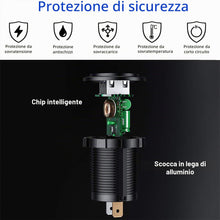 Carica l'immagine nel visualizzatore di Gallery, iMESTOU Caricabatteria da Auto in Alluminio a Ricarica Rapida 3.0 Dual USB per Caricabatterie per Telefono Presa di Corr