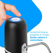 Carica l'immagine nel visualizzatore di Gallery, NK Dispenser di acqua – Dispenser automatico, ricarica USB, dosatore in acciaio, senza BPA, Acqua Fredda, 1200 mAh, 1,5 