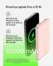 Carica l'immagine nel visualizzatore di Gallery, Belkin BoostCharge Power Bank 10000mAh con Porte USB-C e USB-A - Rosa