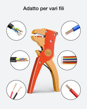 Carica l'immagine nel visualizzatore di Gallery, VCELINK Pinza Spelafili Automatica 2 in 1, Rosso/Arancione, Lama, 1 Pezzo