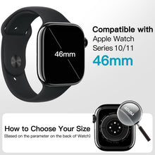 Carica l'immagine nel visualizzatore di Gallery, JETech Cover Impermeabile per Apple Watch Series 11/10 46mm, Nero