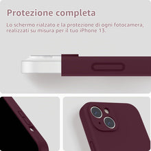 Carica l'immagine nel visualizzatore di Gallery, SURPHY Cover per iPhone 13 con Vetro Temperato (6,1"),Prugna