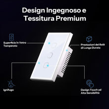 Carica l'immagine nel visualizzatore di Gallery, SONOFF TX Gen2 Interruttore Touch Intelligente per Parete: 1 Canale, Pannello Tipo 120, Wi-Fi 2.4GHz, App eWeLink, Compa