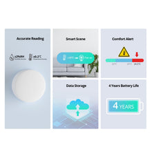Carica l'immagine nel visualizzatore di Gallery, SONOFF Mini sensore di temperatura e umidità 2pcs, richiede un hub, Zigbee, per il monitoraggio remoto e la domotica, te