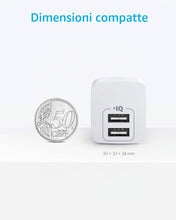 Carica l'immagine nel visualizzatore di Gallery, Anker PowerPort Mini Caricatore USB 2 Porte Compatto per Smartphone