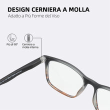 Carica l'immagine nel visualizzatore di Gallery, ZENOTTIC Occhiali Anti Luce Blu,Occhiali da Lettura, Lenti Quadrate, Lenti Contro la Luce Blu Emanata dal Computer, Occh