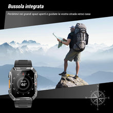 Carica l'immagine nel visualizzatore di Gallery, IOWODO Smartwatch Uomo con Torcia LED e Bussola, Batteria 900mAh 30 Giorni
