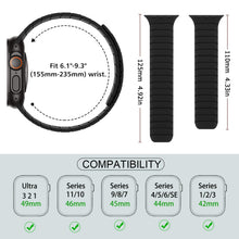 Carica l'immagine nel visualizzatore di Gallery, Cinturino Magnetico Compatibile con Apple Watch 49/46/45/44/42mm