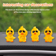Carica l'immagine nel visualizzatore di Gallery, 4 Pezzi accessori auto divertenti Carino giallo Anatra Cruscotto Decorazioni per auto Arredamento interno