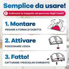 Carica l'immagine nel visualizzatore di Gallery, Gerobug Trappole Pesciolini d'Argento Adesive - Maxi Confezione 12 Pezzi
