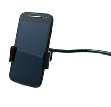 Carica l'immagine nel visualizzatore di Gallery, System-S Supporto per smartphone con collo di cigno in metallo da 45 cm, morsetto da tavolo con apertura di 5 cm, pinza 