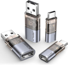Carica l'immagine nel visualizzatore di Gallery, JSAUX blocco dati USB e USB C, solo ricarica, confezione da 4, grigio