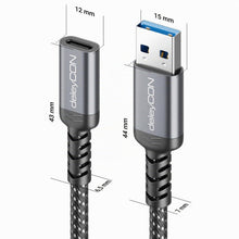 Carica l'immagine nel visualizzatore di Gallery, deleyCON Adattatore USB-C a USB 10 Gbps - Presa C a Spina A - Cavo per iPhone Serie 17/16/15, iPad, Galaxy Serie S25/S24