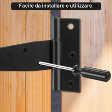Carica l'immagine nel visualizzatore di Gallery, HOTUT Cerniere a T per carichi pesanti, 4 cerniere pieghevoli da 150 mm, a forma di T con 28 viti, cerniere triangolari 